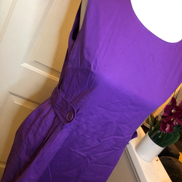 Hope & Honey Purple Cotton Midi Dress - Picture 3 of 8